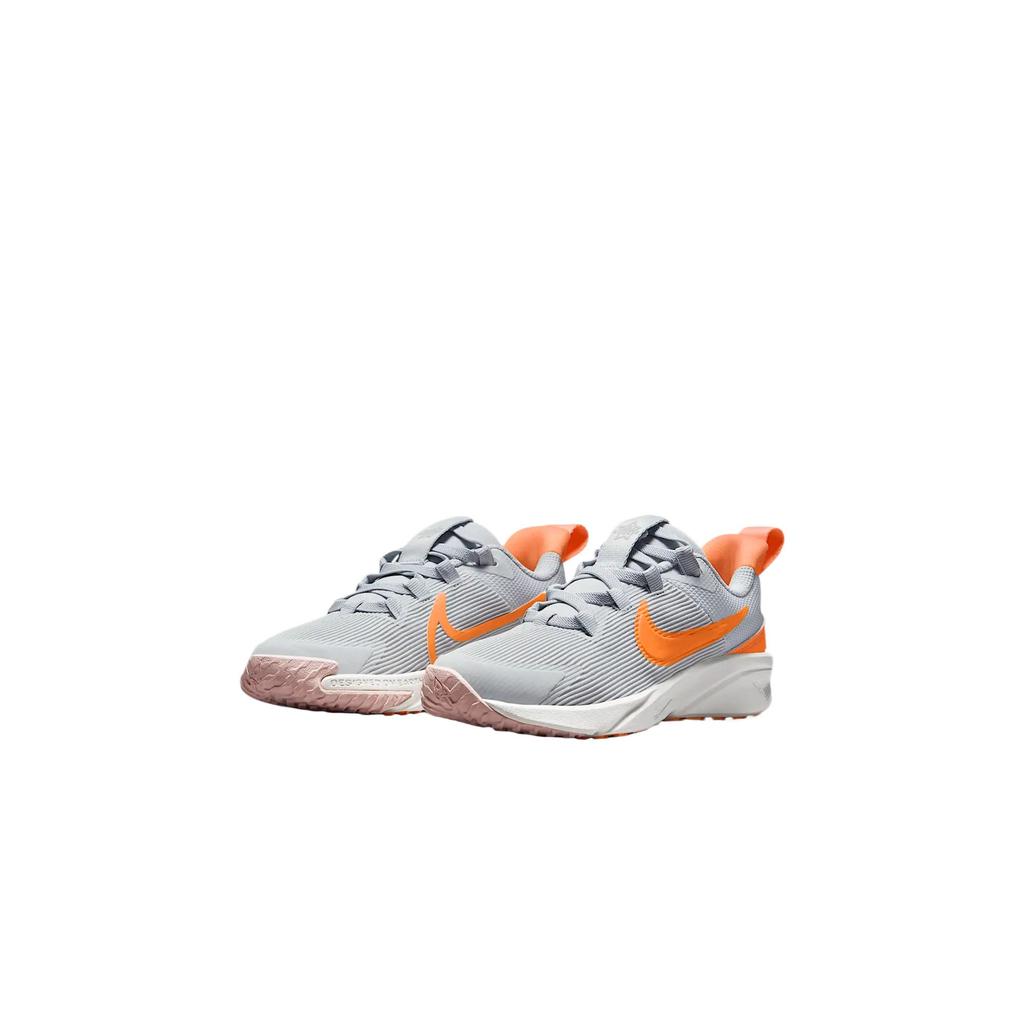 Nike Кроссовки Star Runner 4 PS Pure Platinum Peach Cream Kids серые Echo-Pink Summit-White DX7614-008