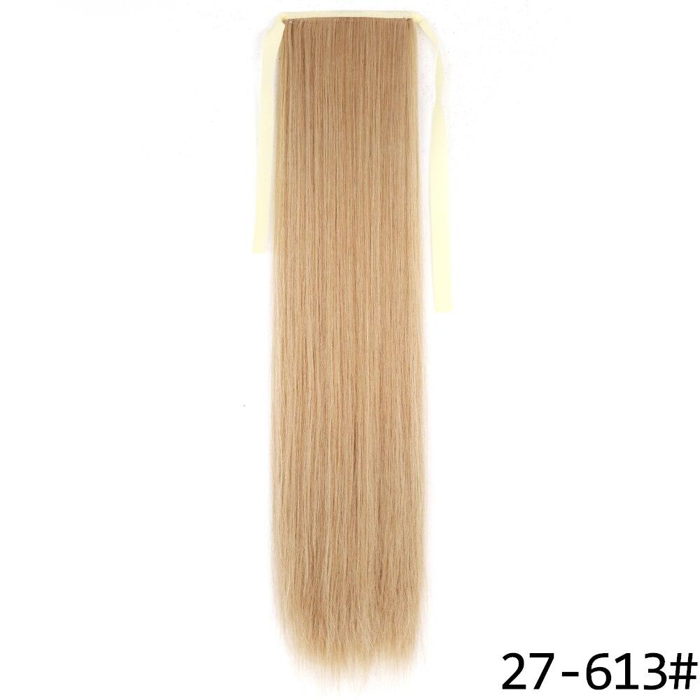 MERISIHAIR Women Long Straight Wrap Around Ponytail Synthetic Fiber Long Straight Wavy Hair Extensions Daily Wear