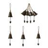 Vintage Hanging Bell Rustic Metal Wind Chime Retro Hanging Wind Bell with Owl or Leaf Pendant for Home Entrance Farmhouse Garden Decoration