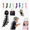 Dinosaur Skeleton Hooded Plush Toy Halloween Costume Party Adult Cosplay Stuffed Animal Gift