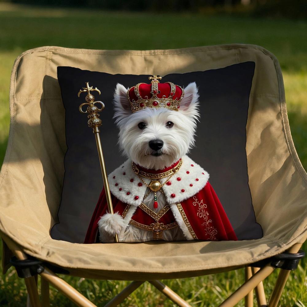 West Highland White Terrier Cushion Cover Soft Reversible Durable Pillow Cover MultiScene Use for Home Car Daily Comfort