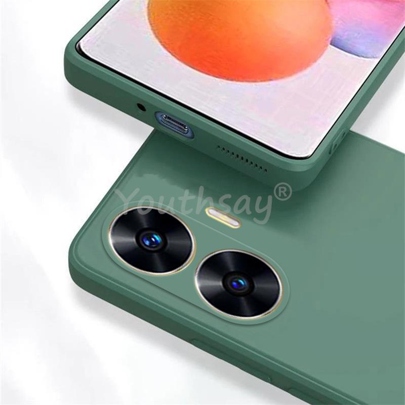 Для Realme C55 чехол силиконовый жидкий чехол для телефона Realme C55 чехол TPU защитный чехол Realme C55 C53 C35 C25 C12 C31 C21