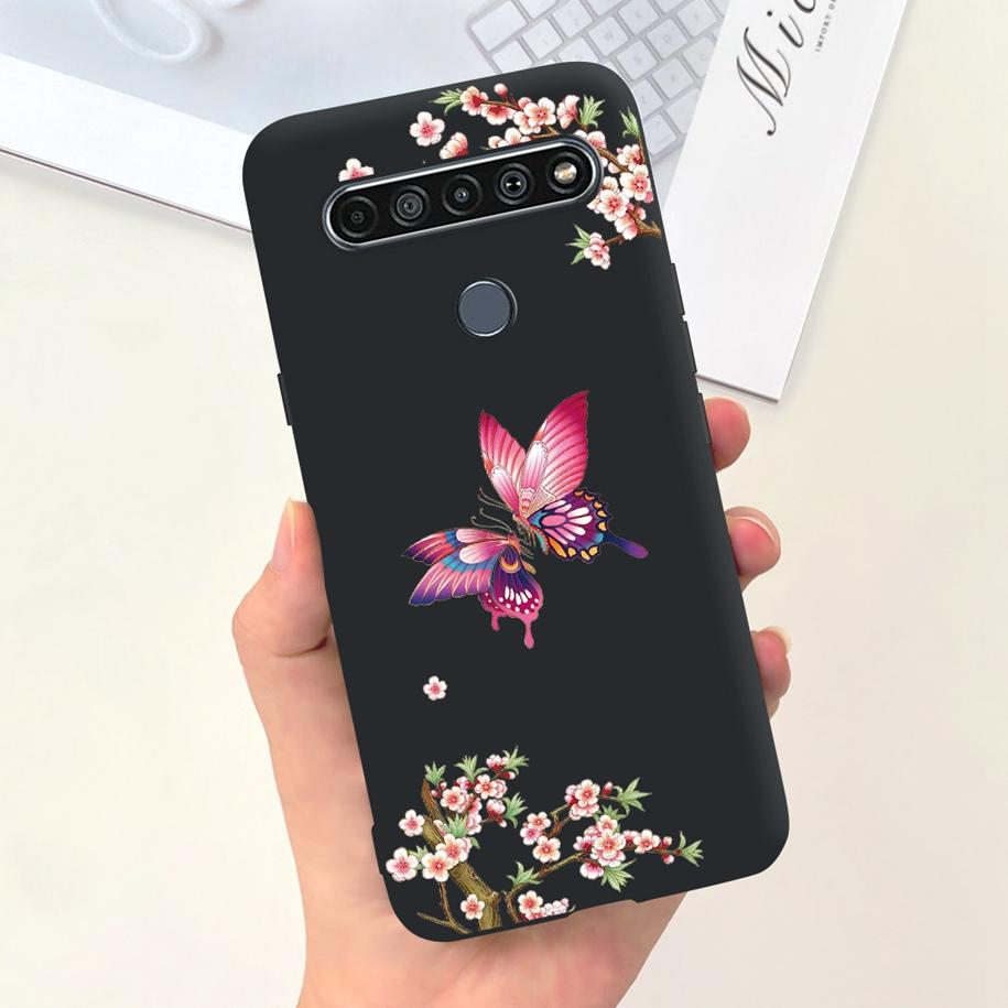 Чехол для LG K61 LMQ630EAW LM-Q630 Модный Цветочный Мягкий Чехол-Бампер Для LG K61 2020 K 61 Силиконовая Задняя Крышка Для LGK61 Funda