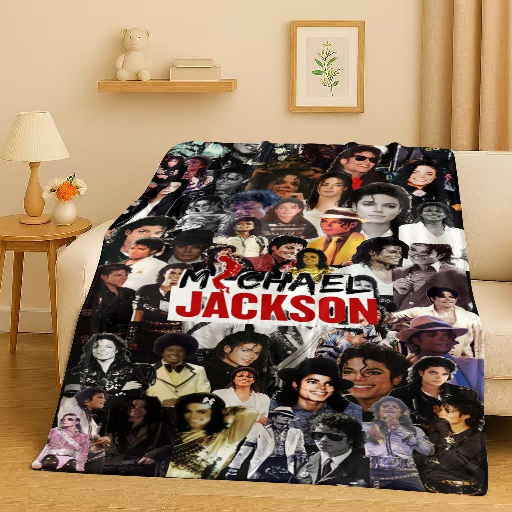3D Retro Michael JacksonKing of Pop MJ Flannel Blanket,Ultra Soft Plush Throw for Home Bedroom Bed Sofa Cover Office Picnic Kids