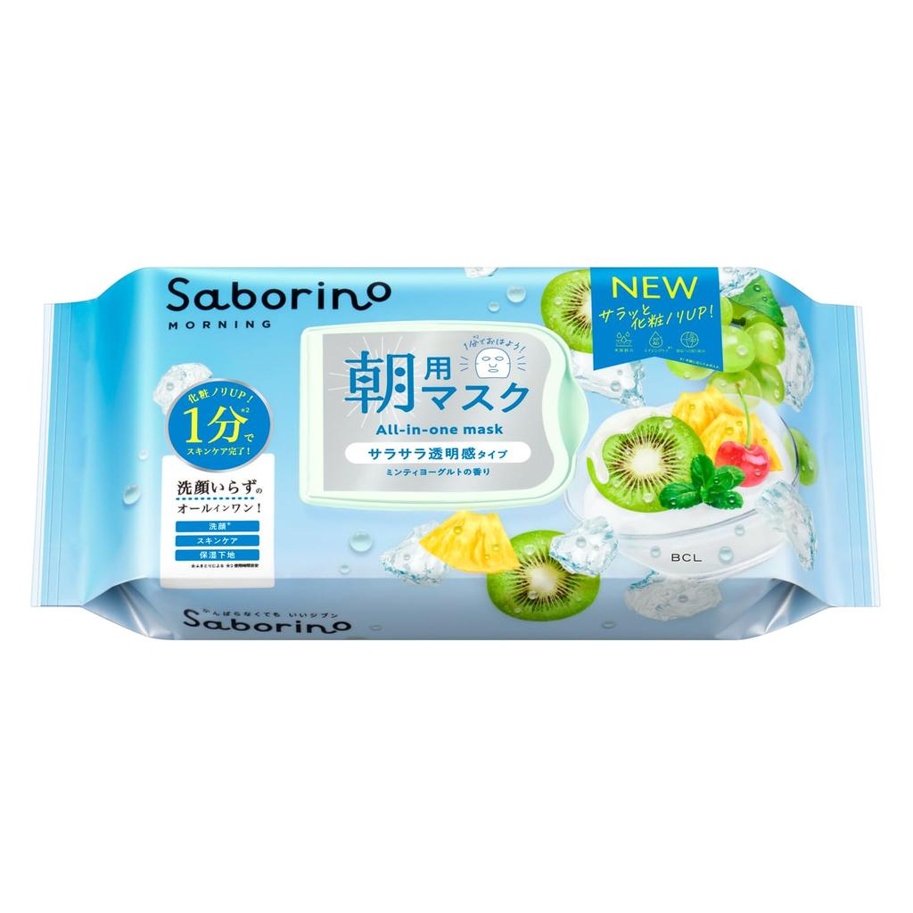 Saborino Morning Face Sheets N 28 Smooth and 1 Minute Use Every No Face Wash Improves Makeup Application MY24, Sheets, Translucent, Time-Saving,