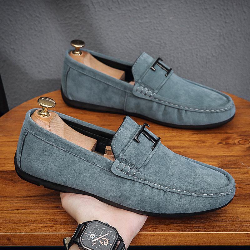 Мужская обувь Обувь Дуду 2025 лето новая британский стиль модный тренд одна педаль ленивая обувь повседневная обувь Дуду