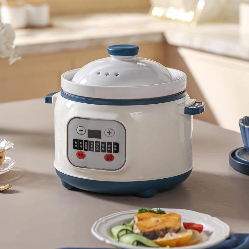 Многофункциональная электрическая кастрюля для каши и супа - керамическая мини с таймером и функцией записи на прием