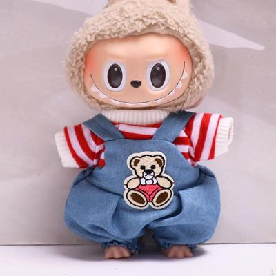 Костюм для кукол с подтяжками, легко надевать и снимать, одежда ручной работы для 17 см