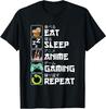 Eat Sleep Anime Gaming Repeat Kawaii Otaku Anime Manga T-Shirt