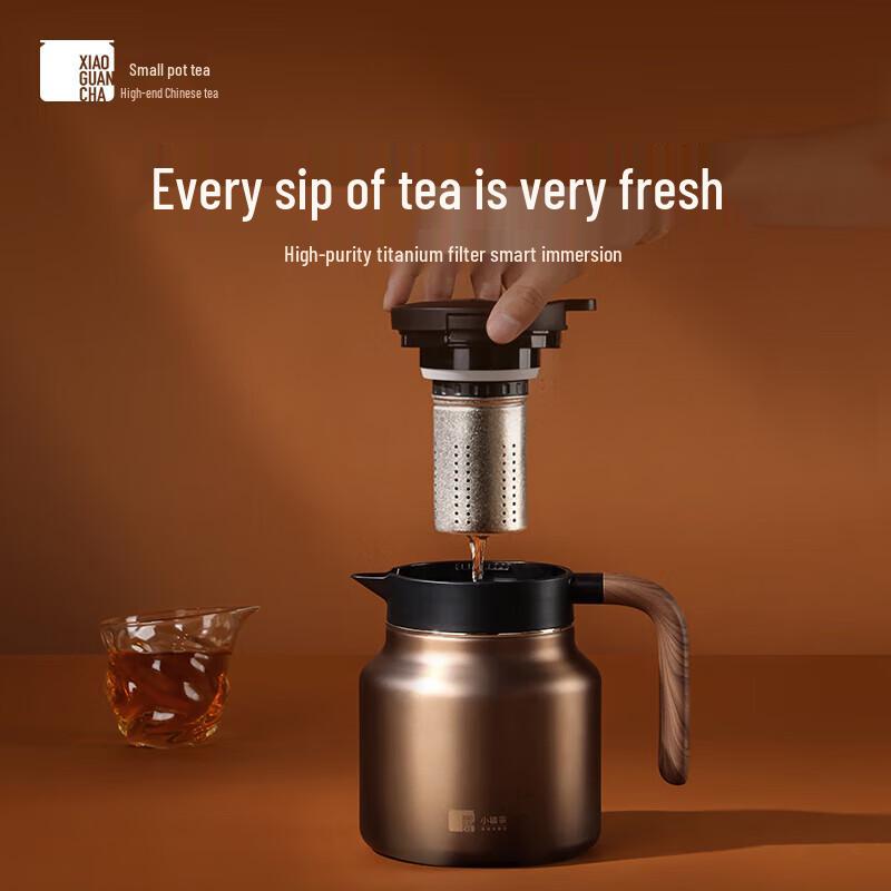 Умный титановый термос-чайник с дисплеем температуры