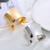 Gold/Silver Cuff Bangle Adjustable Metal Bracelet Simple Open Armlet Bracelet  Women