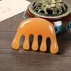 1 Teeth Head Acupoint Massage Comb Resin Big Teeth Big Teeth Meridian Blood 1-Paw Half Round Shap Comb for Stress Relief