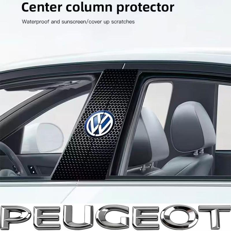Car Emblem Center Pillar Sticker Auto Door Decorative Stickers For VW GTI Polo Golf MK6 MK7 Passat B6 Tiguan CC T-ROC Tire Valve zq0