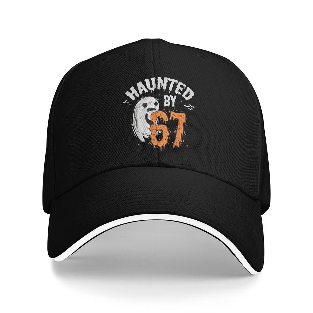 Haunted By 67 Meme Halloween Spooky Sun Baseball Cap Spring Couple Women Trucker Hat Fitted Retro Outdoor Sports Baseball Caps