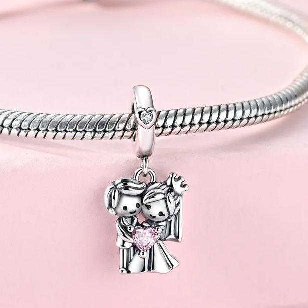 Медные Шармы Бусины Нежность Любовь Валентин Подвеска Подходит Оригинальный Браслет Сделай Сам Женский Подарок Ювелирные Изделия