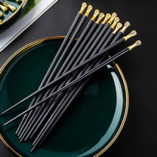 5 пар палочек для еды, нескользящие, устойчивые к высоким температурам, креативный подарок, черный горячий горшок, китайские палочки для еды