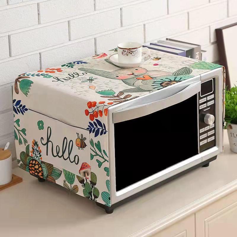 Вытяжка для микроволновой печи с боковыми карманами Чехол для духовки Масло- и пыленепроницаемая салфетка Универсальный чехол-полотенце Бытовой чехол для холодильника Пылезащитная салфетка