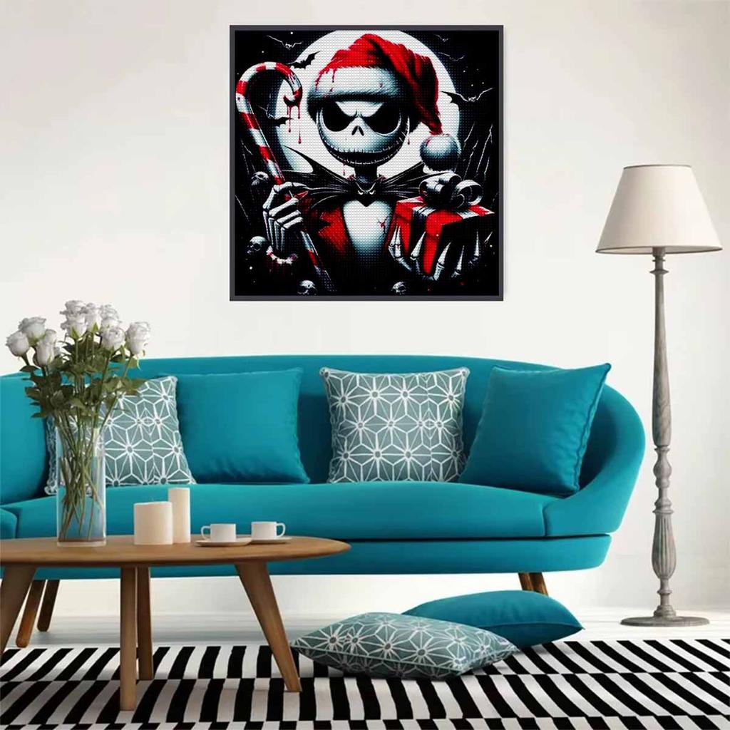 5D DIY Diamond Painting Decorative Christmas Skeleton Full Round Drill Scenery Diamond Embroidery Cross Stitch Kits Home Decor Gift