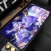Игровой коврик для мышиБольшой коврик для столаПротивоскользящая резиновая основаПрошитые краяЦветочный ангельский аниме-девушка Принт для игрИспользование в офисе