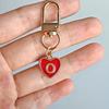 1PC Heart Shaped Gift 26 English Letters Design DIY Keychain Marker Love Keychain Creativity Lobster Buckle Red Metal Party
