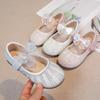 Spring and Autumn Fashion Star Rhinestone Bowknot Girls Beautiful Sandals