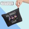 JXGZSO Fun Bingo Cosmetic Makeup Bag - Lucky Bingo Player Gift (Black)