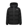 Li Ning Warm Hooded Comfortable Versatile Long Sleeve Cotton Jacket Unisex Jacket Black AJMU291-1