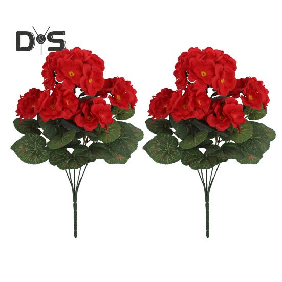 1/2 шт. искусственная герань реалистичные устойчивые к ультрафиолетовому излучению искусственные цветы для свадебной вечеринки в помещении и на открытом воздухе офисный стол центральный элемент пластиковые искусственные цветочные растения