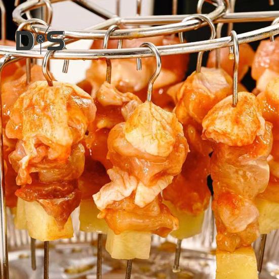 Подставка для шампуров для аэрофритюрницы Вертикальный держатель для гриля из нержавеющей стали для домашней кухни Шашлык Аксессуары для аэрофритюрницы для любителей барбекю