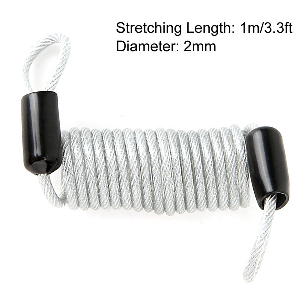 Противоугонный стальной тросовый замок, пружинный тросовый замок для багажа, велосипедного шлема