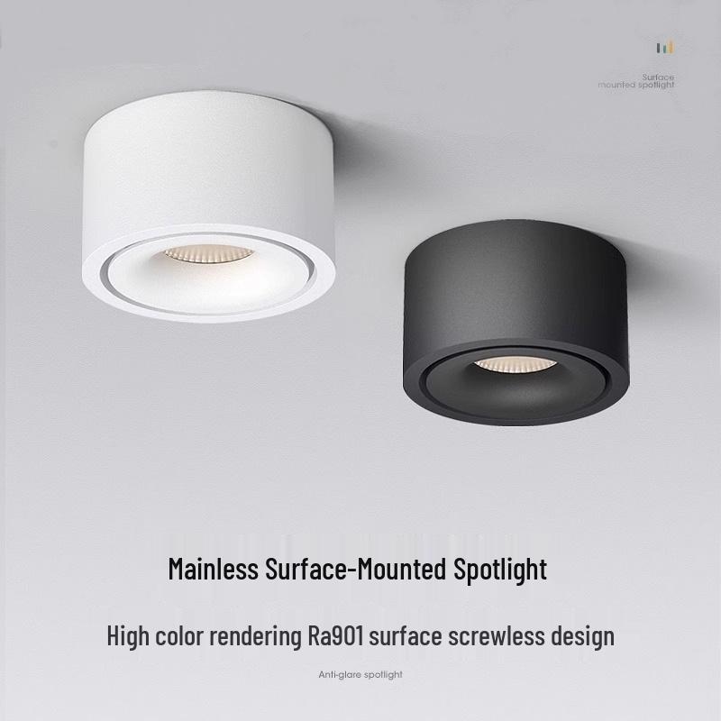 Ultra-Thin Anti-Glare Adjustable Surface Spotlight