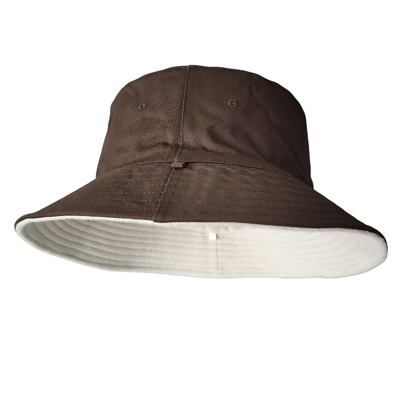 62-64cm XXL Big Size Reversible Bucket Hats for Men Autumn Winter Plush and Thickened Fisherman Hat Unisex Large Size Warm Caps