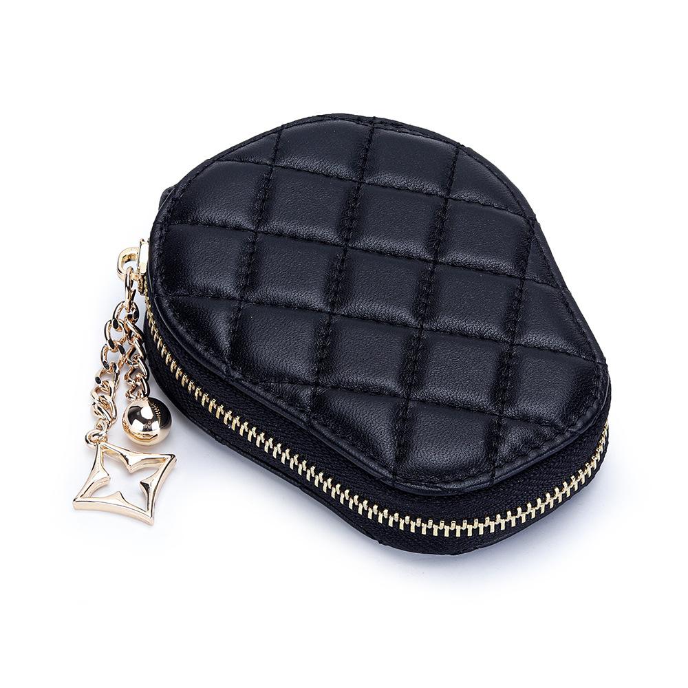 Держатель для кредитных карт из натуральной кожи, однотонная сумка на молнии, женский кошелек, банковский кошелек из овчины, дизайнерский стеганый картхолдер