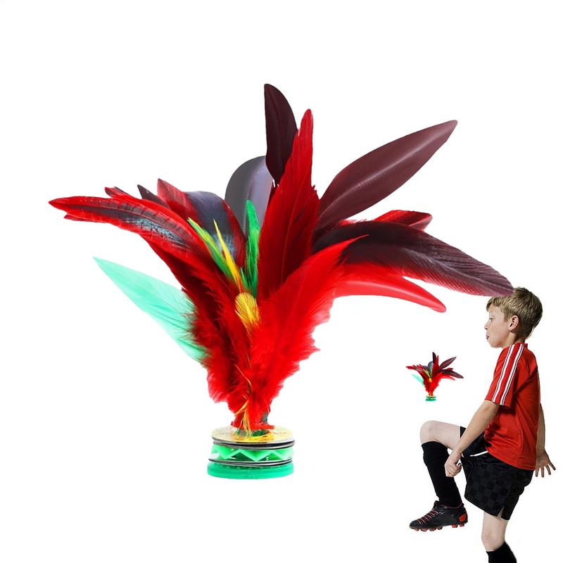 Chinese Jianzi Wear Resistant Chicken Feather Shuttlecock Portable Foot Kick Handwheel Feather Shuttlecock Outdoor Toy Game