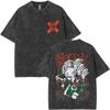 Washed Vintage Anime My Hero Academia TShirt Bakugou Katsuki Graphic T Shirts Mens Cotton ONeck Tee Shirt Oversized Clothes