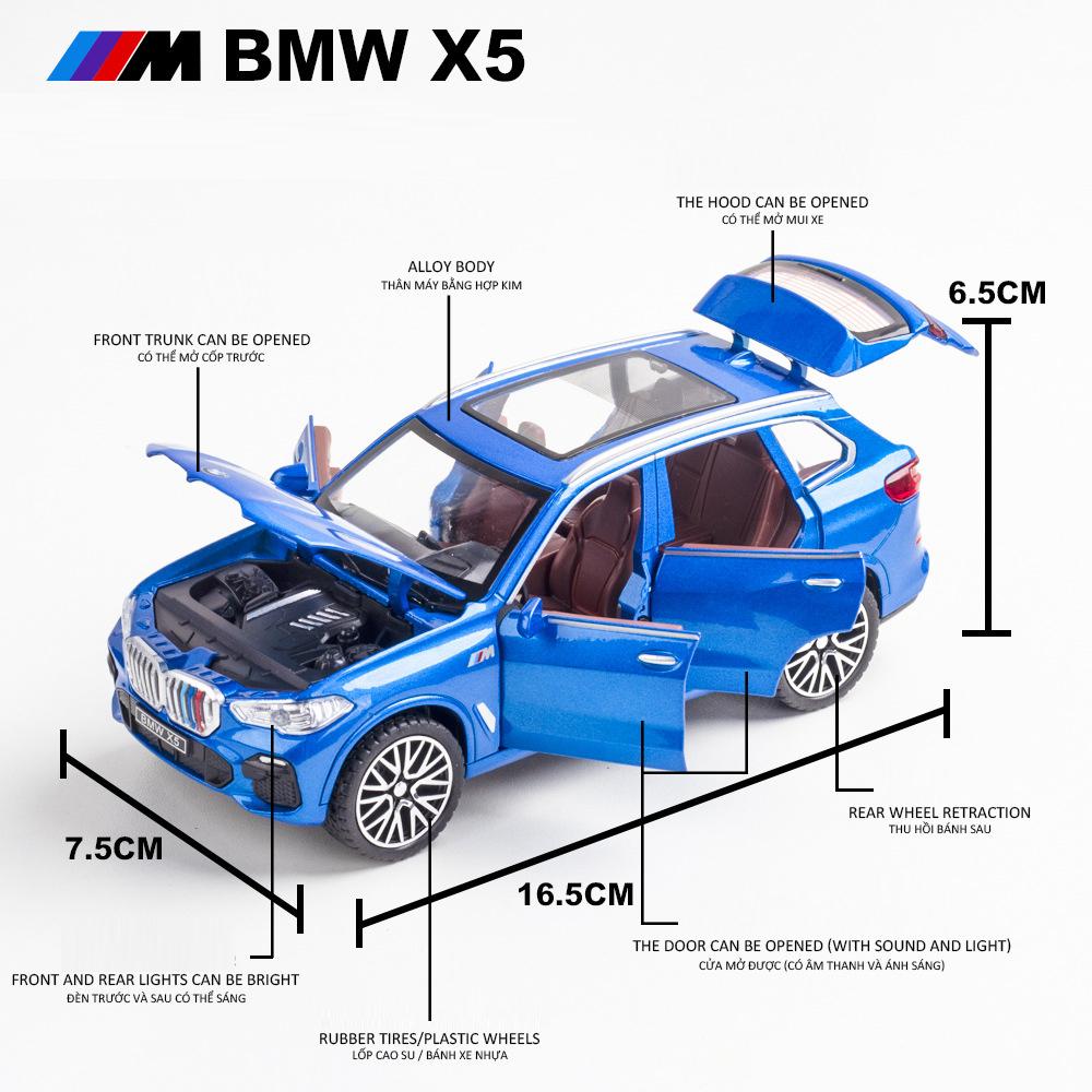 1/32 Scale BMW X5 SUV Alloy Car Model Diecasts Metal Toy Vehicles Car Model High Simulation Collection Sound Light Childrens Toy Gift
