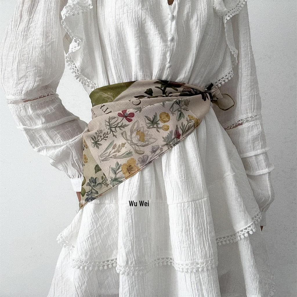 Женский этнический богемный шарф-пояс: Стильный поясной аксессуар для платьев и джинсов