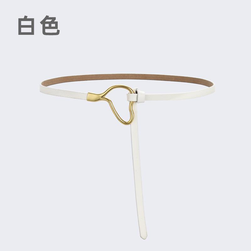 Женский кожаный ремень с узлом и украшением из классической рубашки, простой тонкий пояс из натуральной воловьей кожи, модный