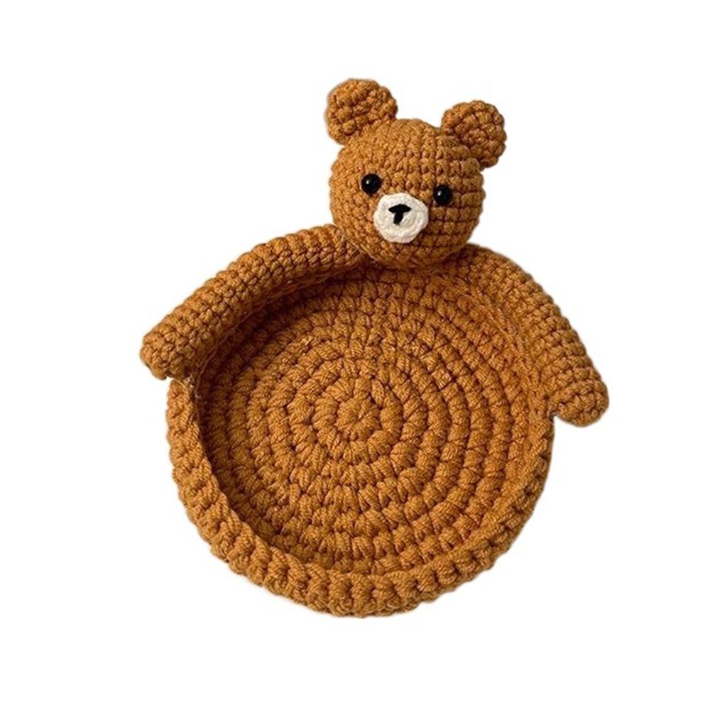 Heat-resistant Duck Crochet Coasters Table Protection Handmade Animal Cup Mat Reusable Absorbent Woven Water Cup Pad Tabletop