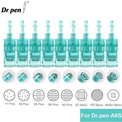 Оригинальный комплект картриджей с иглами A6S, сменные одноразовые иглы для микронидлинга, роликовый дерма, сменные иглы