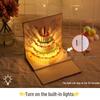 3D Музыкальная Светящаяся Открытка С Днем Рождения с Конвертом