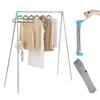 KAITEBO Indoor Clothes Drying Rack [No Assembly Required] Stainless Steel 38.5cm Ultra Compact Foldable and Telescopic Clothes Drying Rack with Towel