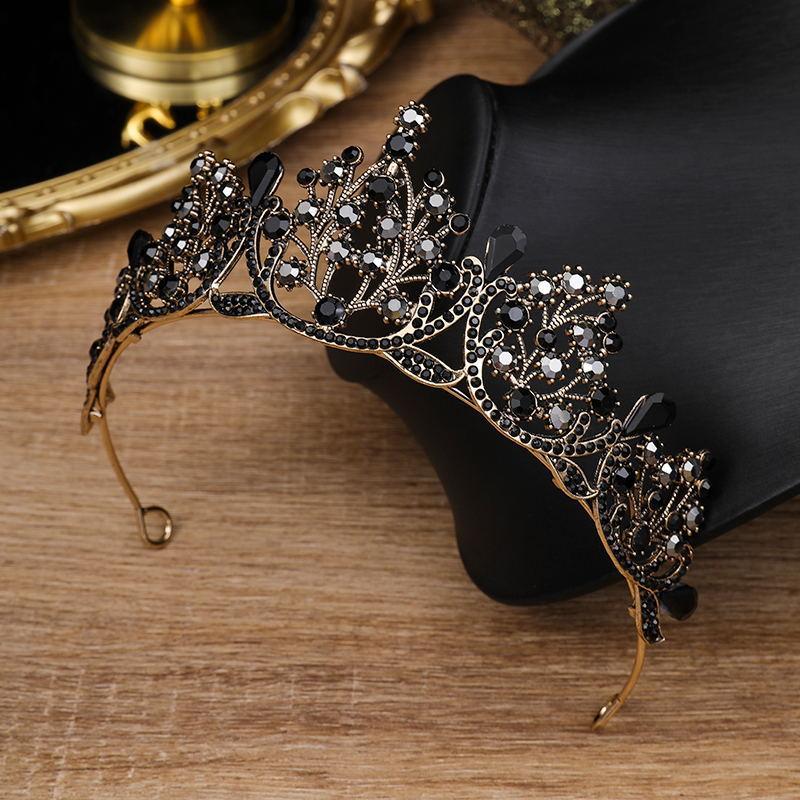 High-end Bridal Crown Children's Birthday Alloy Hair Accessories Wedding Rhinestone Bridal Headband Electroplated Crown Dinner Headdress