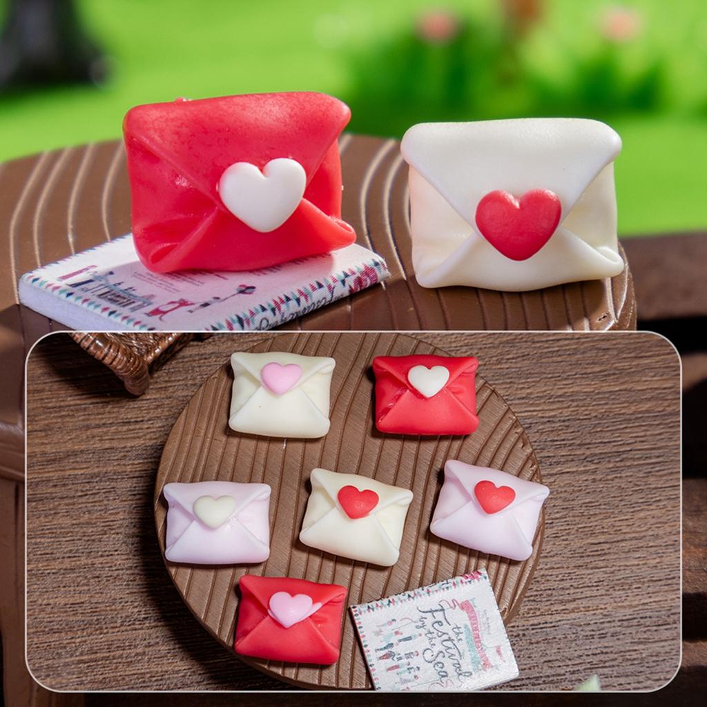 10-300 Play Scene Decoration Mini Colored Envelope Series Flat Back Manicure Parts Embellishments For Hair Bows Accessorie Toys