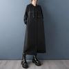 Long Sleeve Plus Size Black Vintage Hooded New In Dresses for Women Spring Autumn Casual Loose Dress