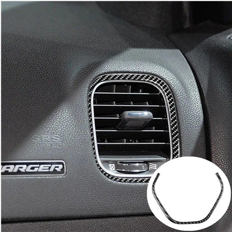 Car Interior Decoration Protection Carbon Fiber Sticker For Dodge Charger 2015-up Deluxe Auto Styling Accessories