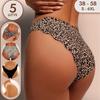 Высококачественное нейлоновое нижнее белье из ледяного шелка с леопардовым, зебровым и гороховым принтами - Большой размер и высокая эластичность
