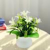 Artificial Potted Plants 5 Orchid Flower Head Home Office Table Centerpiece Wedding Faux Floral Bonsai Indoor Outdoor Desktop Decoration