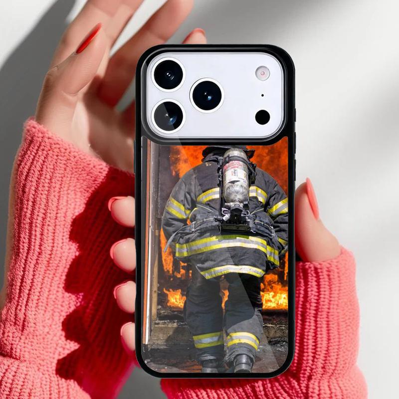Fireman Firefighter Phone Case for iPhone 17 16 15 14 13 Pro Max Back Cover for 12 11 Pro Coque