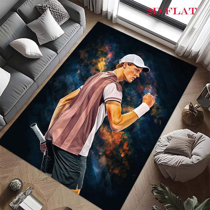 Jannik Sinner Spirit Carpet Rug for Living Room Bedroom Home Sofa Decoration,Kids play Nonslip Floor Mat